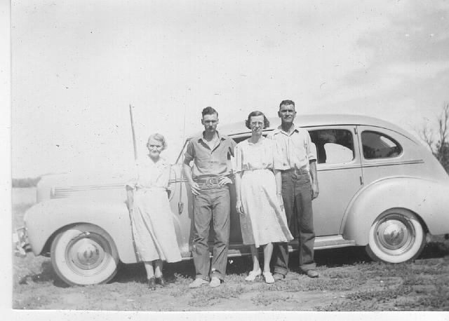 bowles_family_1941.jpg - the Bowles family in 1941;left to right - Virginia Mary Doyle Bowles; Robert Joseph Bowles; Ella Margaret Trumble Bowles; James "Harvey" Harvey Bowles Jr.