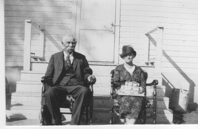 james_virginia_bowles_50th_oct_18_1931.jpg - James "Jim" Harvey Bowles and Virginia Mary Doyle Bowles on their golden 50th wedding aniversary on October 18, 1931.