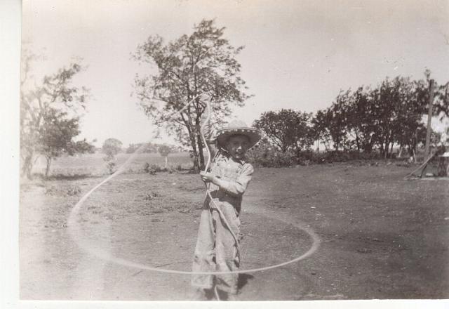 robt_jos_bowles_1930.jpg - Robert Joseph Bowles twirling his rope lasso at age 8 years in 1930